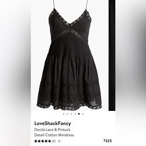 Loveshackfancy Black cotton Lace Dress